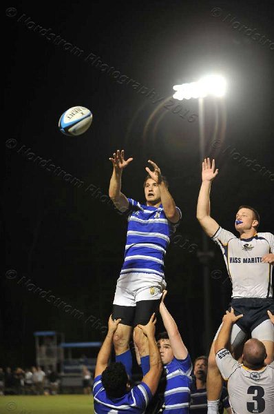 Wheaton Men\'s Rugby vs Mass Maritime.  Photo by Keith Nordstrom